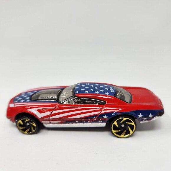 Hot Wheels Muscle Speeder Red & Blue Stars & Stripes Die-Cast - Picture 5 of 7